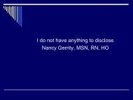 I do not have anything to disclose Nancy Gerrity, MSN, RN, HO