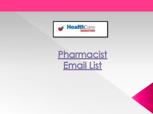 pharmacist email list | pharmacist email lists | pharmacist mailing list | pharmacist mailing lists