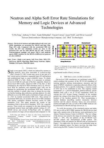 Neutron and Alpha Soft Error Rate Simulations for Memory and ...