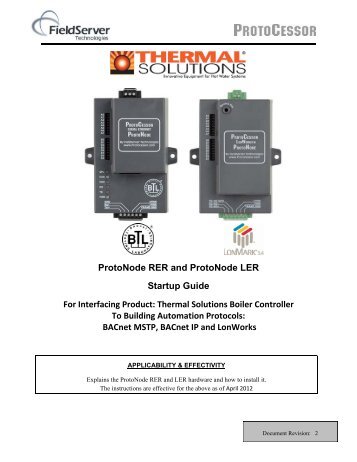 Thermal Solutions Boiler Controller To Building Automatio
