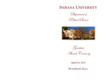 2013 Graduate Achievement and Awards Ceremony Program