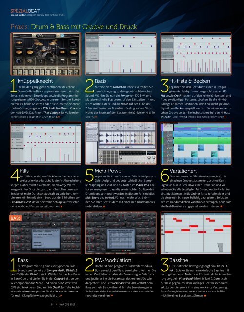 Groove Guide - BEAT 05/2013 - plasticAge.de