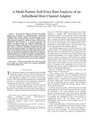 A Multi-Partner Soft Error Rate Analysis of an InfiniBand Host ...