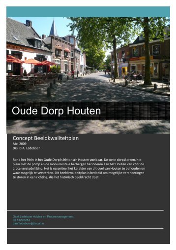 beeldkwaliteitsplan Houten 27-05-2009 - Gemeente Houten