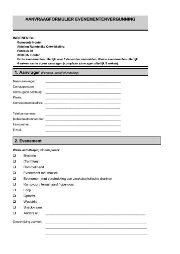 aanvraagformulier gebruiksvergunning [stdfrm] - Gemeente Houten