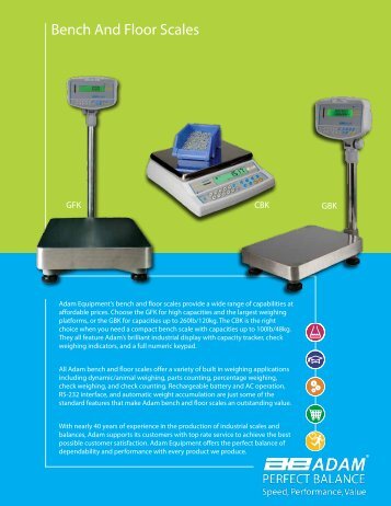 Bench And Floor Scales - Adam Equipment