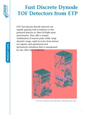 Fast Discrete Dynode TOF Detectors from ETP