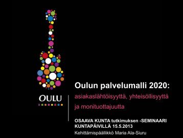 Oulun palvelumalli 2020 - Kunnat.net