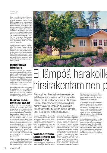 Ei lÃ¤mpÃ¶Ã¤ harakoille hirsirakentaminen p - Prkk