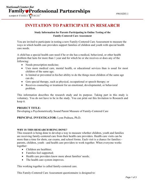 INVITATION TO PARTICIPATE IN RESEARCH