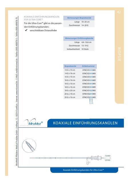 Biopsie - MiroMed Pfleiderer GmbH