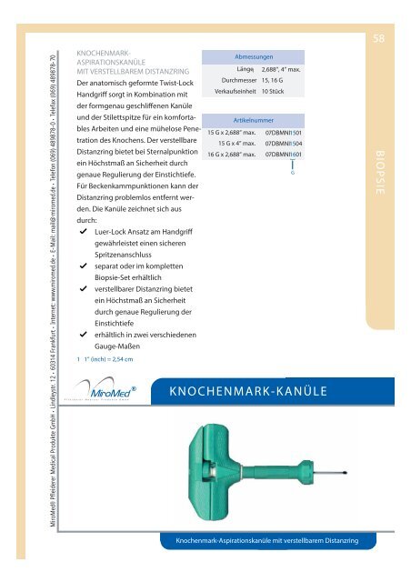 Biopsie - MiroMed Pfleiderer GmbH