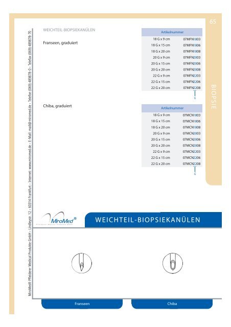 Biopsie - MiroMed Pfleiderer GmbH