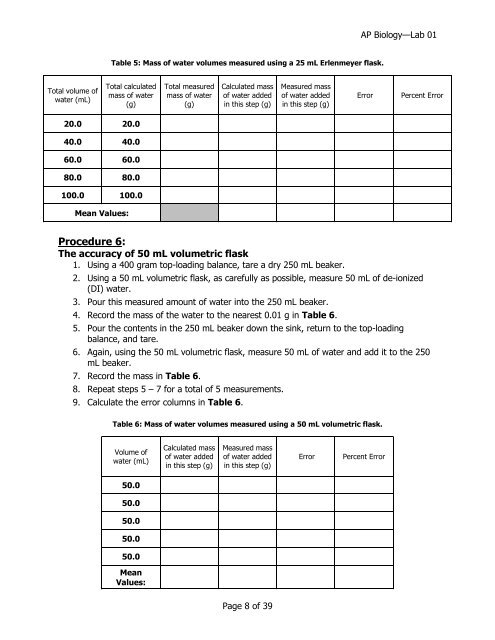 LAB 1 â Biology Lab Skills