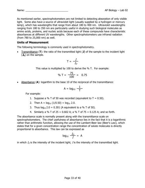 AP Lab 02 - Biology Lab Skills