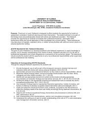 Adult and Senior Level I Practicum Syllabus - Department of ...