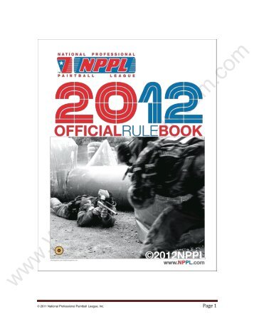 2012 NPPL rule book - Wolfpack Paintball Team