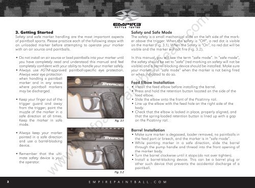 Trracer Gun Manual - Wolfpack Paintball Team
