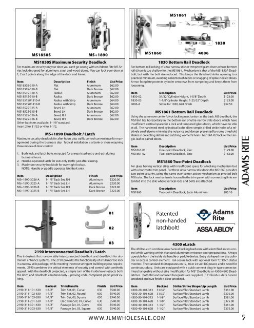 catalog download - JLM Wholesale