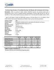 Technical Specification of Core/Shell Quantum Dot Beads with ...