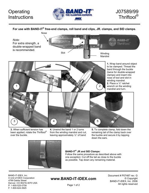 ThriftoolÂ® Instructions - Band-It