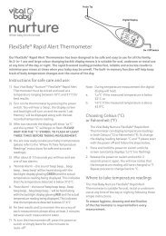 Vital BabyÂ® Nurtureâ¢ FlexiSafe Rapid Alert Thermometer