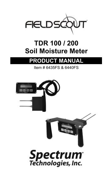 TDR 100 / 200 Soil Moisture Meter - Spectrum Technologies