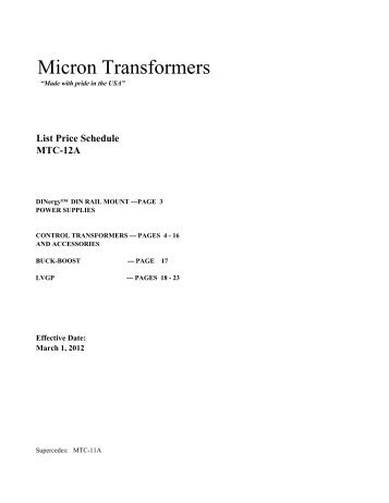 Micron 2012 Price List (March,1) - RB Sales Corp.