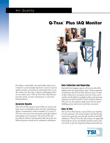 QTrak Plus Indoor Air Quality Monitor - Tech-Rentals