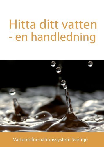 Hitta ditt vatten - Vattenmyndigheterna