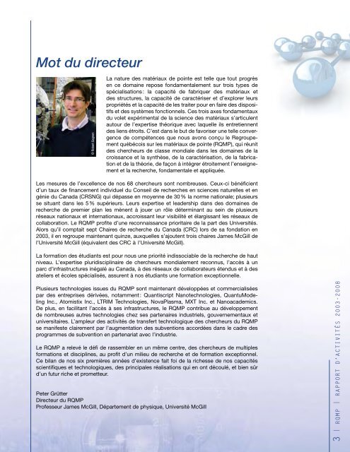 rapport d'activitÃ©s 2003-2008 - RQMP