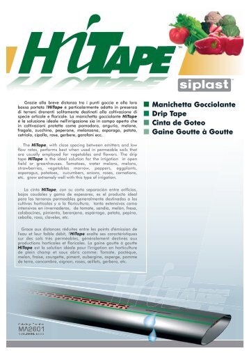 Manichetta Gocciolante Drip Tape Cinta de Goteo Gaine ... - Aquarex