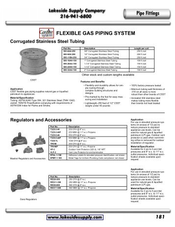 Gastite: Flexible Gas Piping - Lakeside Supply Company