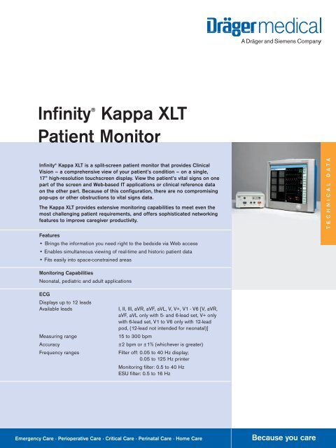 Infinity Kappa XLT Patient Monitor
