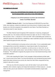 Press release - Coca-Cola Enterprises