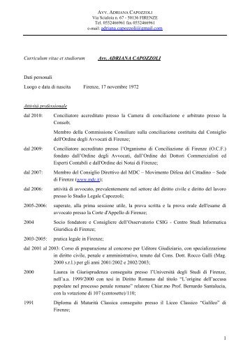 Curriculum vitae et studiorum - Lider-Lab