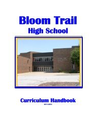 Board of Education - Bloom Trail High School