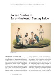 Korean Studies in Early-nineteenth century Leiden - Korean Histories