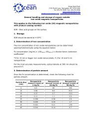 General handling and storage of organic soluble iron oxide ...