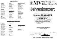 Jahreskonzert 2012 - Musikverein Stadtkapelle Holzgerlingen