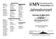 Jahreskonzert 2010 - Musikverein Stadtkapelle Holzgerlingen