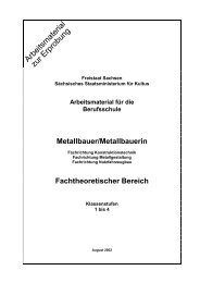 Metallbauer/Metallbauerin Fachtheoretischer Bereich