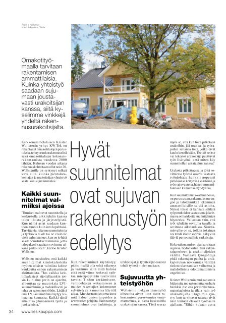 HyvÃ¤t suunnitelmat ovat sujuvan rakennustyÃ¶n edellytys