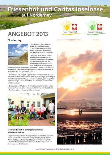 Friesenhof und Caritas Inseloase ANGEBOT 2013