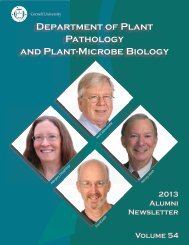 2012-2013 Department Alumni Newsletter - Department of Plant ...