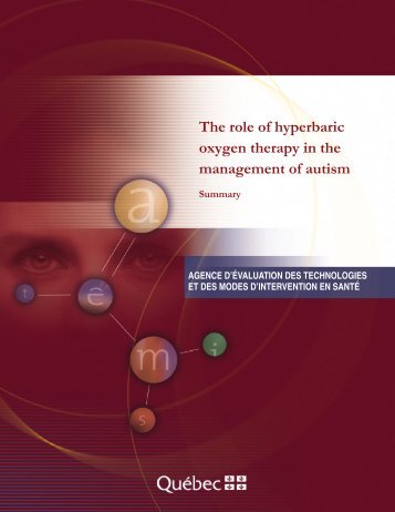 The role of hyperbaric oxygen therapy in the management ... - INESSS