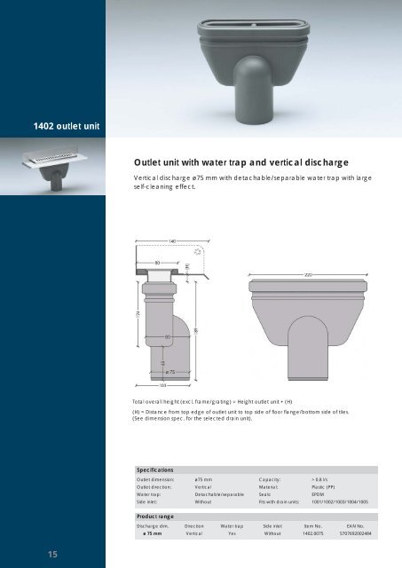 unidrain® New standard in floor drains - Tengi