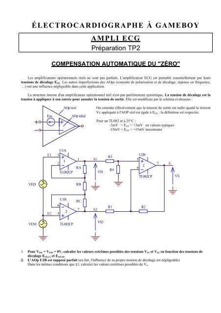 ÉLECTROCARDIOGRAPHE À GAMEBOY AMPLI ECG