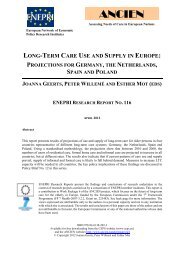 long-term care use and supply in europe: projections for germany ...