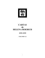 CARTAS de HELENA ROERICH - Agni Yoga Society